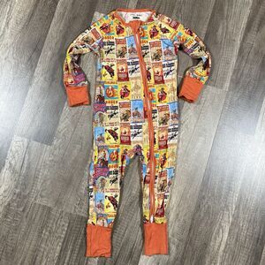 Rodeo Cowboy Bamboo Pajamas 12-18 Months 1 Pc. Long Sleeve All Over Print Unisex